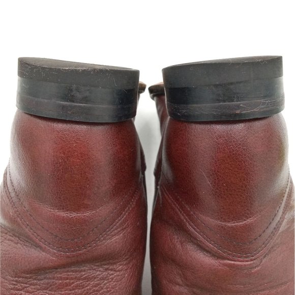 Justin Roper Cowboy Boots Womens 7 B Burgundy Leather Western Cowgirl - Picture 8 of 12